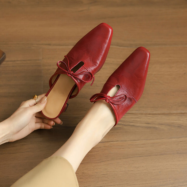 Vionetta Genuine Leather Mules