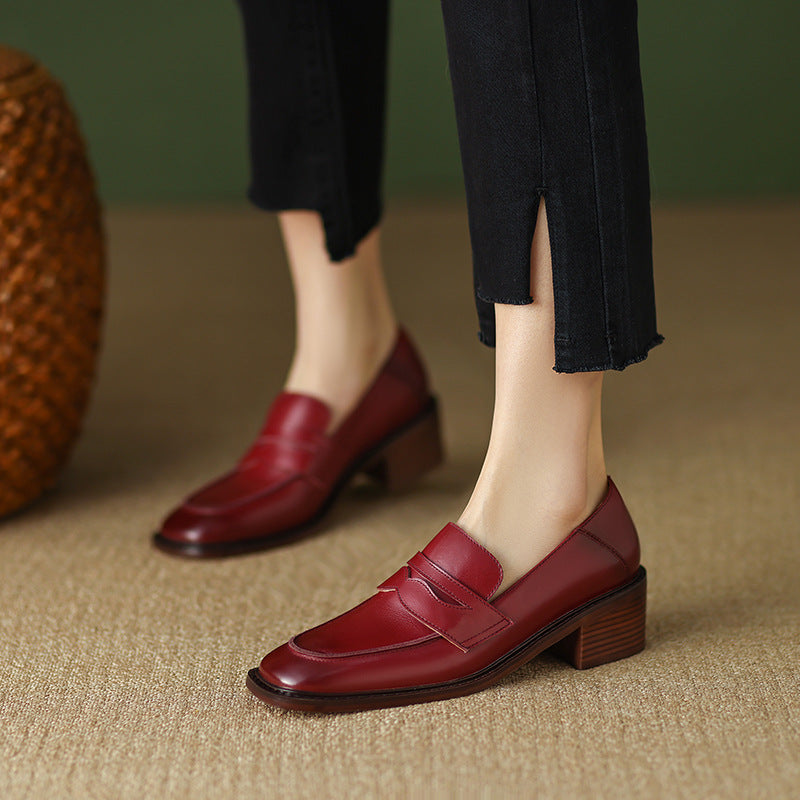 Ormont Genuine Leather Heeled loafers