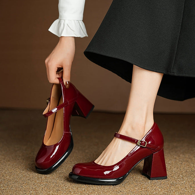 Casira Genuine Leather Heels