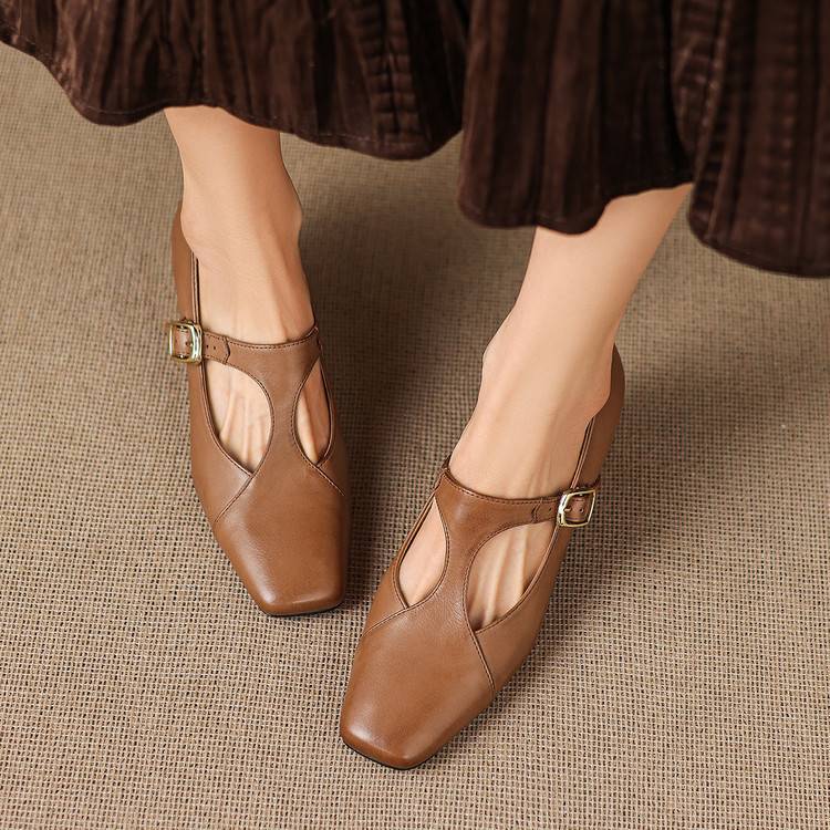Norina Genuine Leather Heels