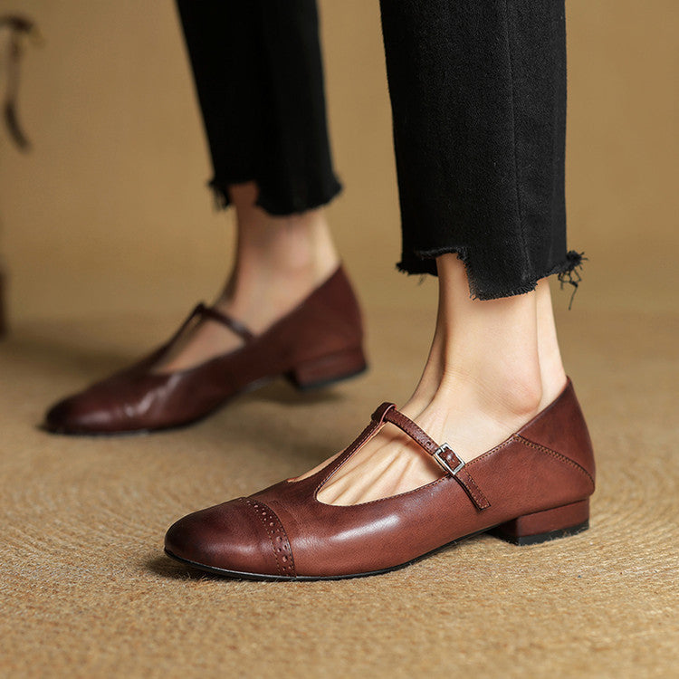 Jasmine Genuine Leather Flats