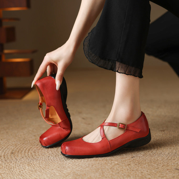 Fina Genuine Leather Flats