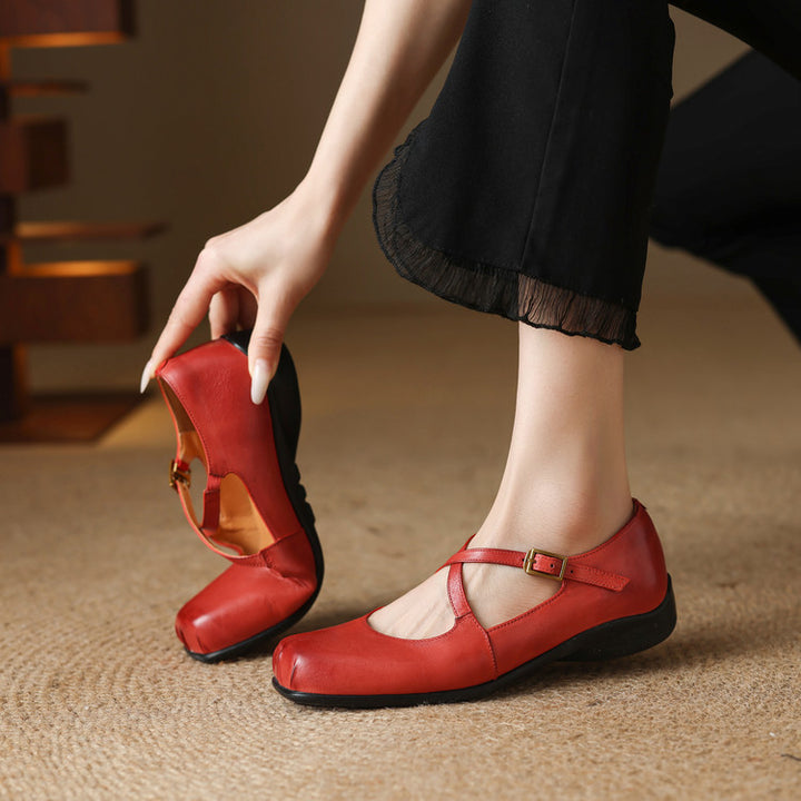 Fina Genuine Leather Flats