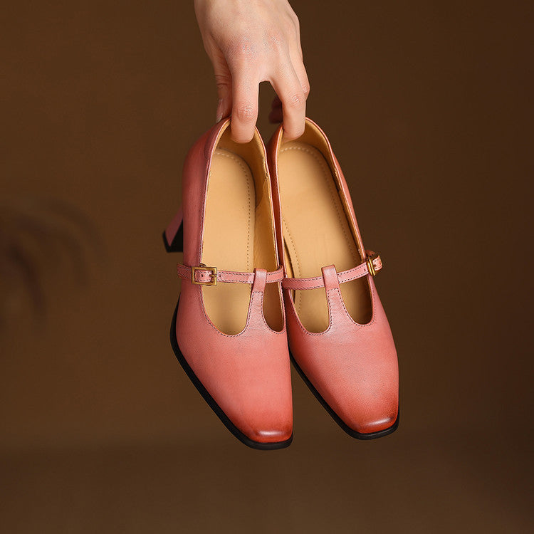 Velmira Genuine Leather Heels