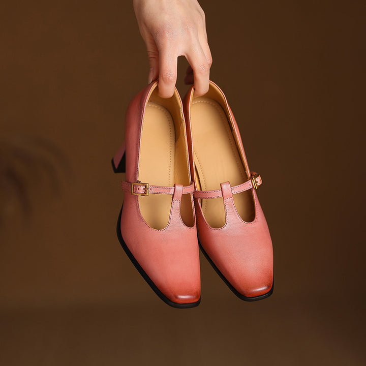 Velmira Genuine Leather Heels