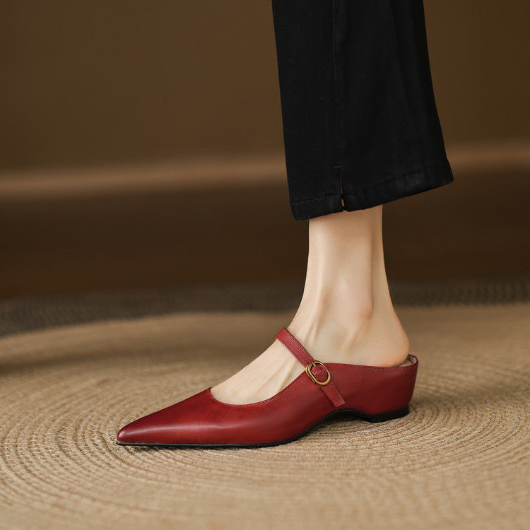 Liora Genuine Leather Mules