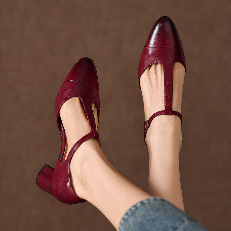 Helene Genuine Leather Heels