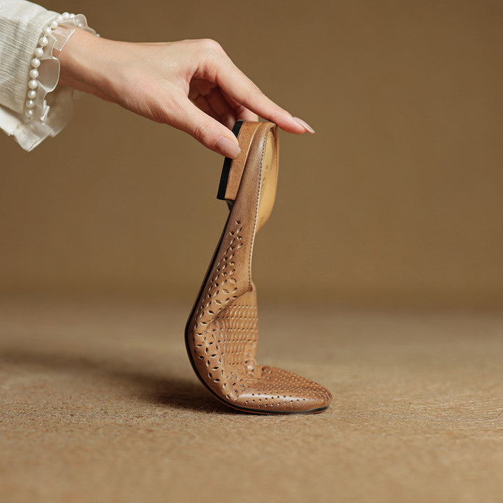 Delia Genuine Leather Mules