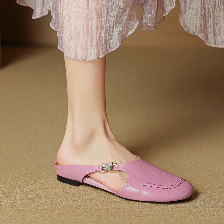 Zella Genuine Leather Mules