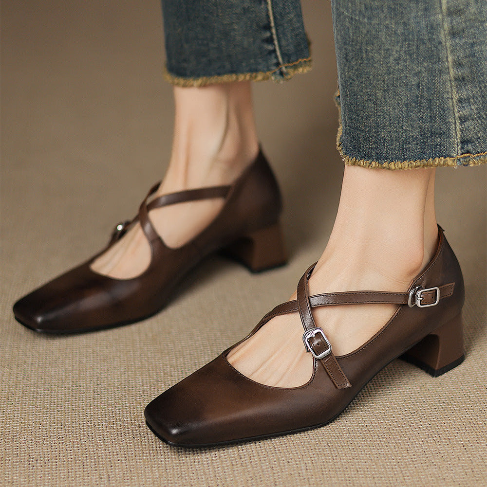 Luma Genuine Leather Heels