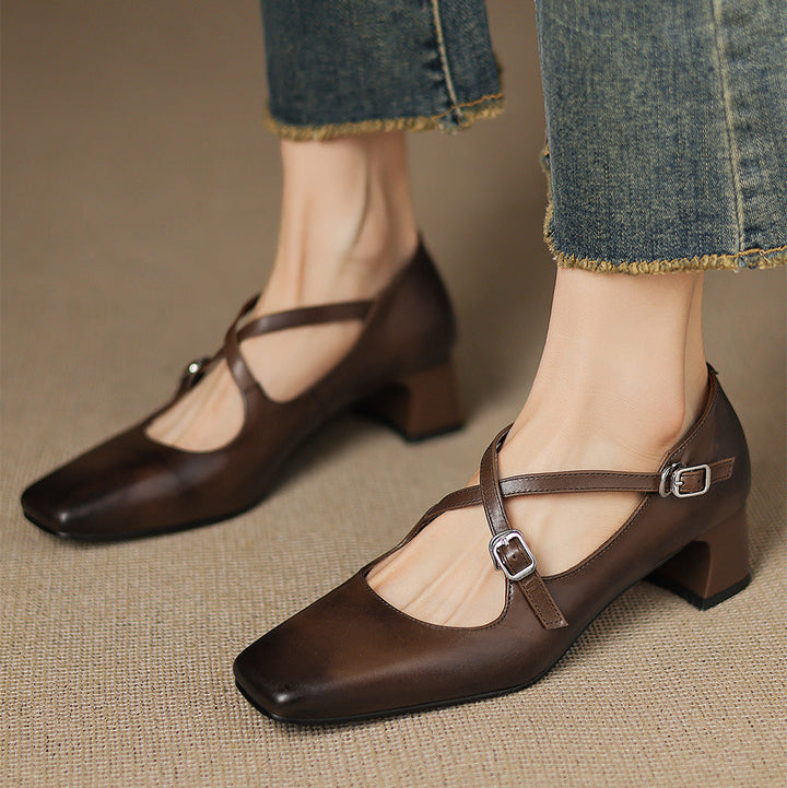 Luma Genuine Leather Heels