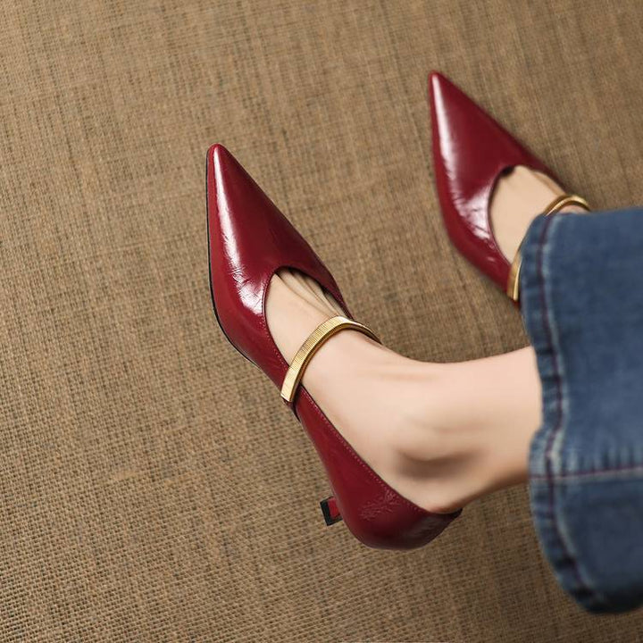 Norah Genuine Leather Heels