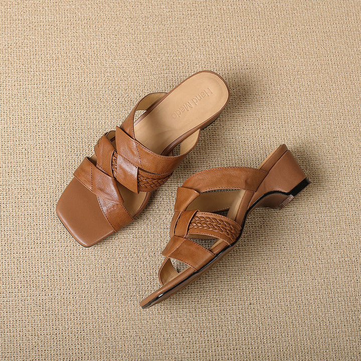 Elanora Genuine Leather Mules