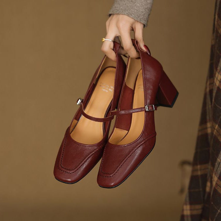 Cadria Genuine Leather Heels