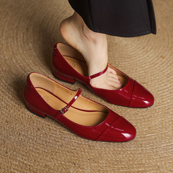 Jaya Genuine Leather Flats