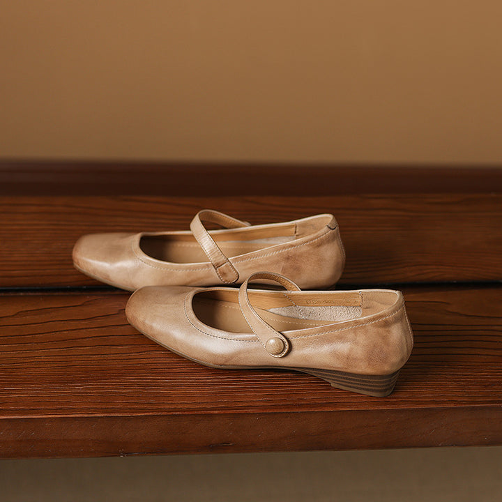 Orelia Genuine Leather Flats
