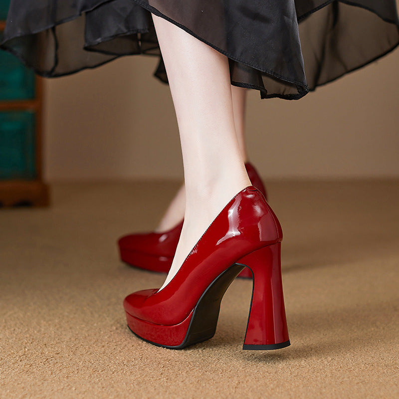 Thea Genuine Leather Heels