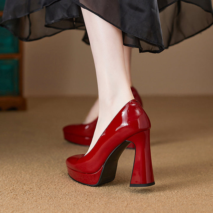 Thea Genuine Leather Heels