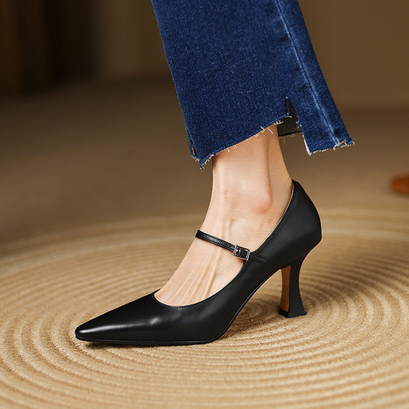 Kath Genuine Leather Heels