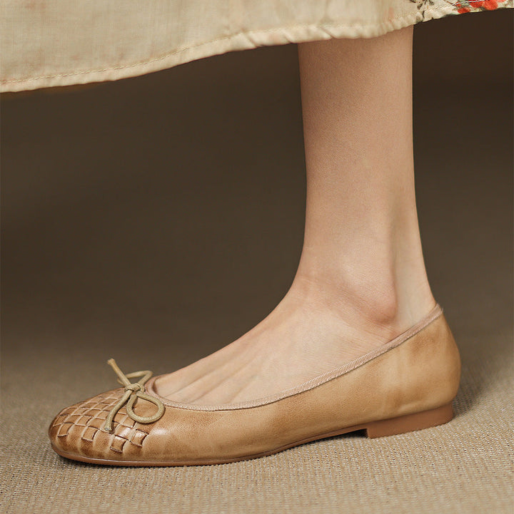 Vara Genuine Leather Flats