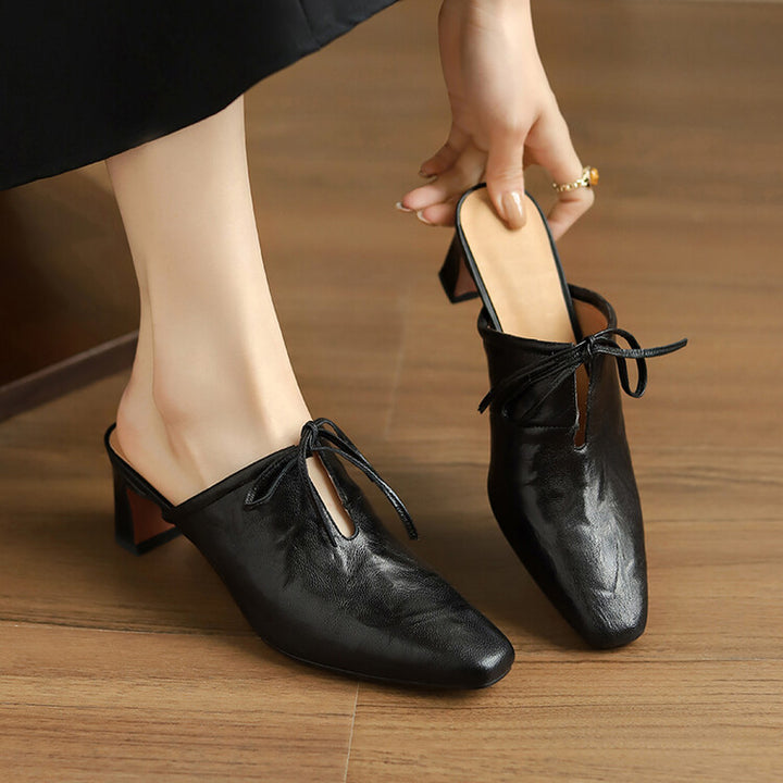 Vionetta Genuine Leather Mules