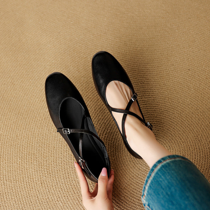 Avelin Genuine Leather Flats