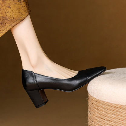 Estelle Genuine Leather Heels