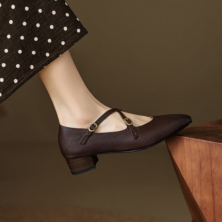 Teyla Genuine Leather Heels