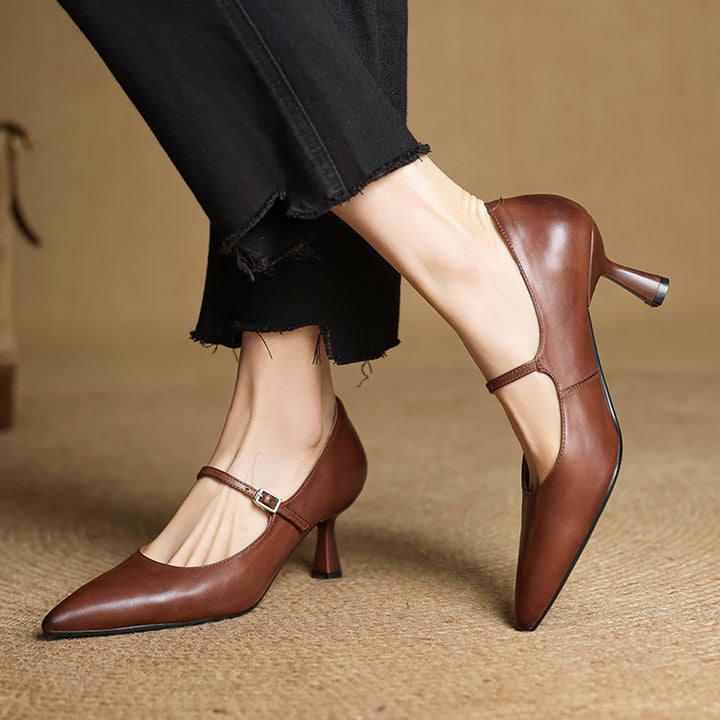 Eva Genuine Leather Heels