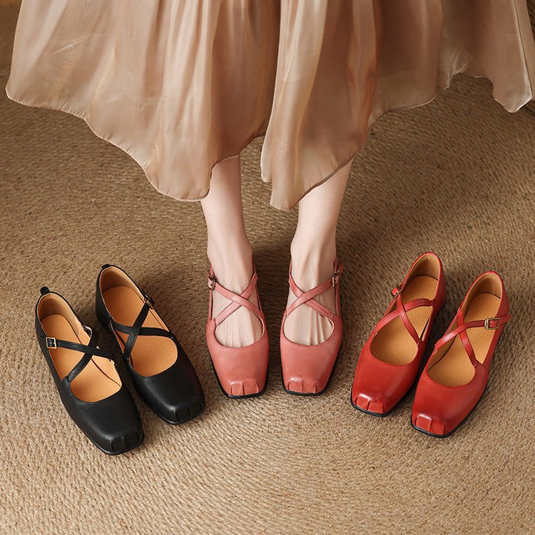 Fina Genuine Leather Flats