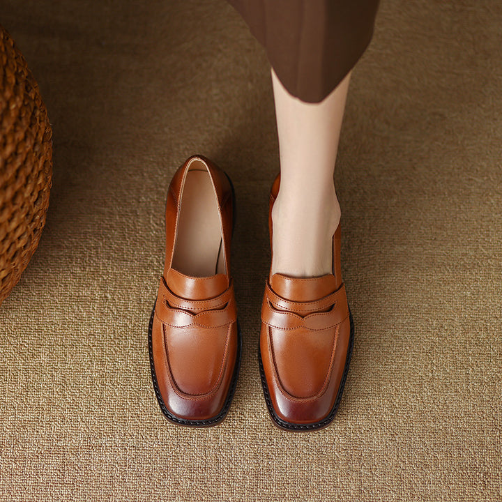 Ormont Genuine Leather Heeled loafers