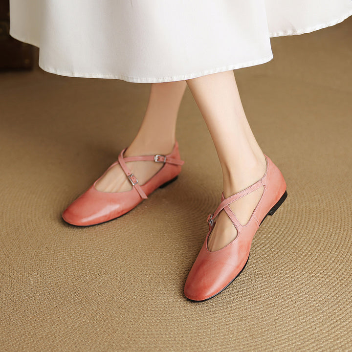 Avelin Genuine Leather Flats