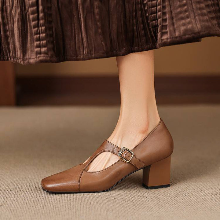 Norina Genuine Leather Heels