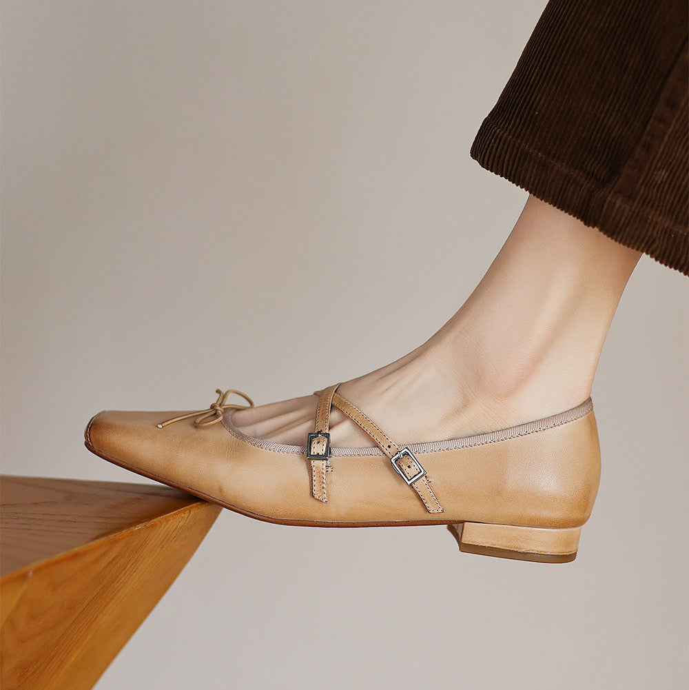 Daphne Genuine Leather Flats