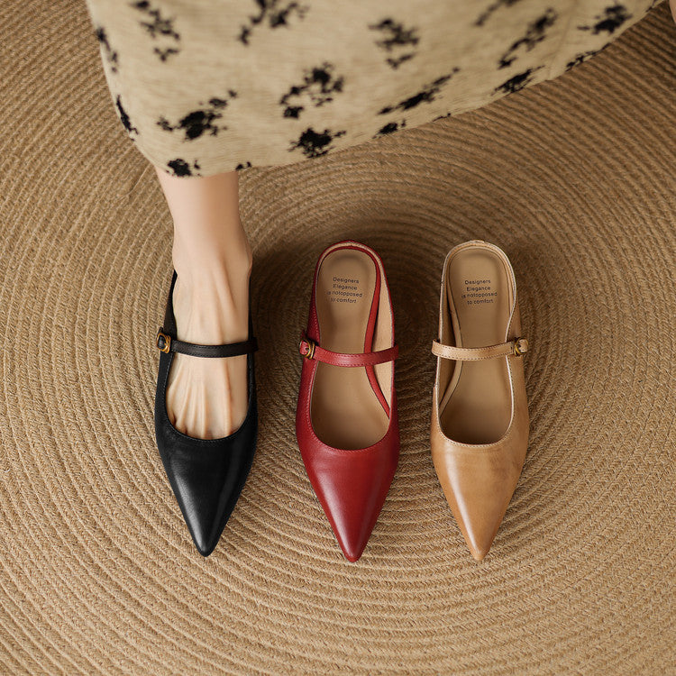 Liora Genuine Leather Mules