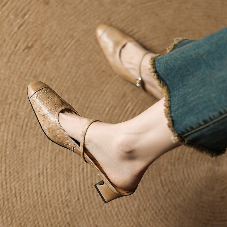 Vivette Genuine Leather Mules