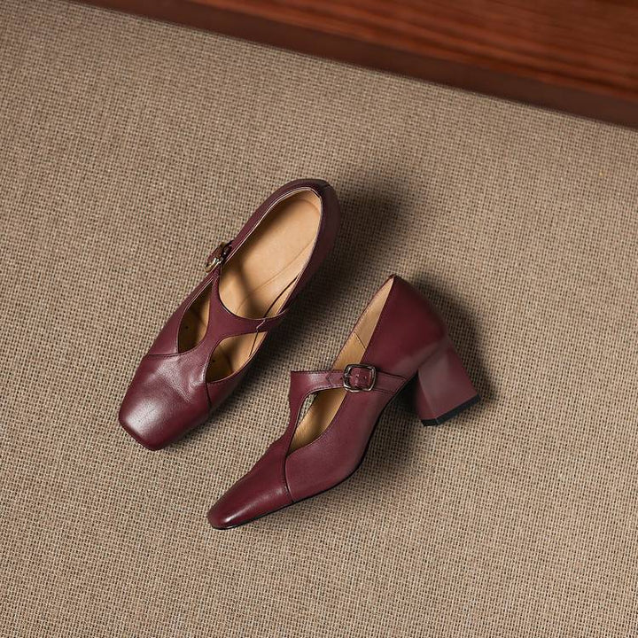 Norina Genuine Leather Heels