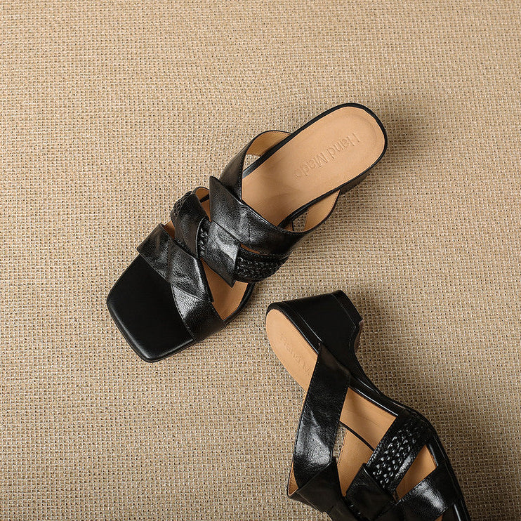 Elanora Genuine Leather Mules