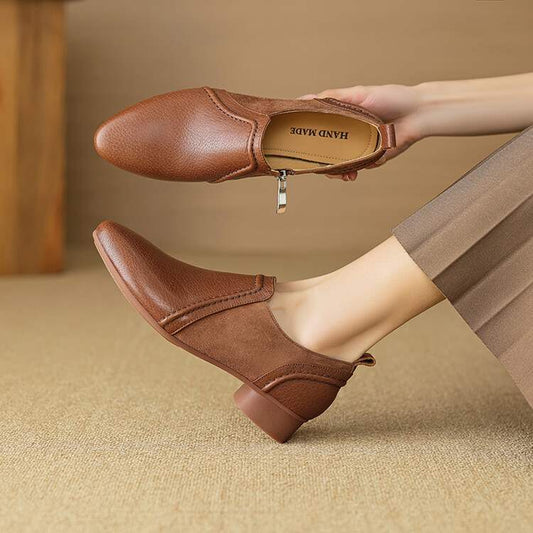 Talia Genuine Leather Flats