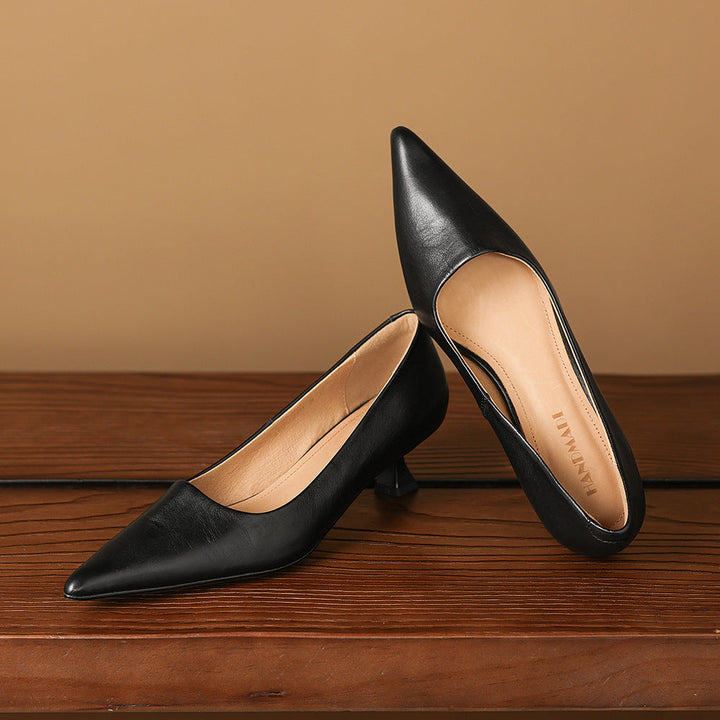 Calina Genuine Leather Heels