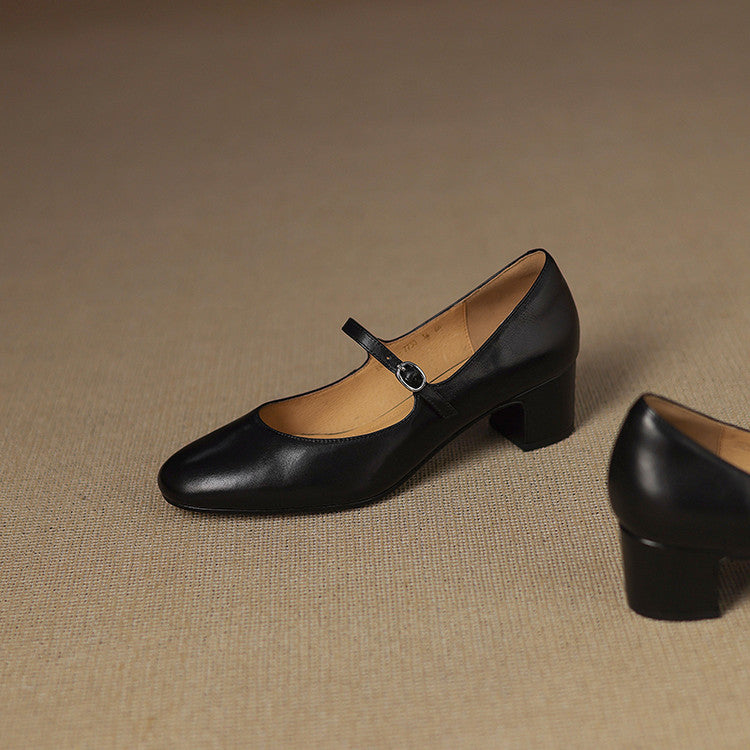 Arelis Genuine Leather Heels