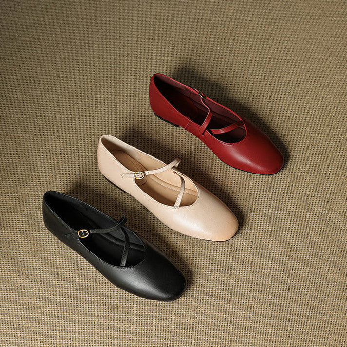 Valla Genuine Leather Flats