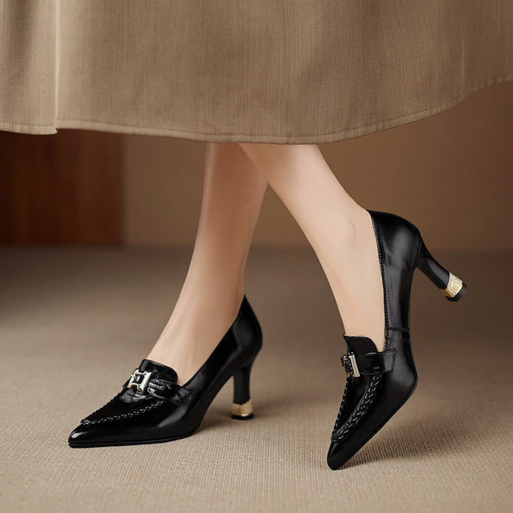Eris Genuine Leather Heels