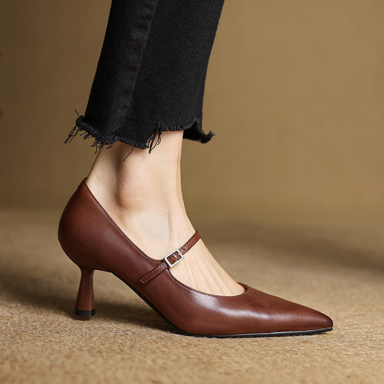 Eva Genuine Leather Heels