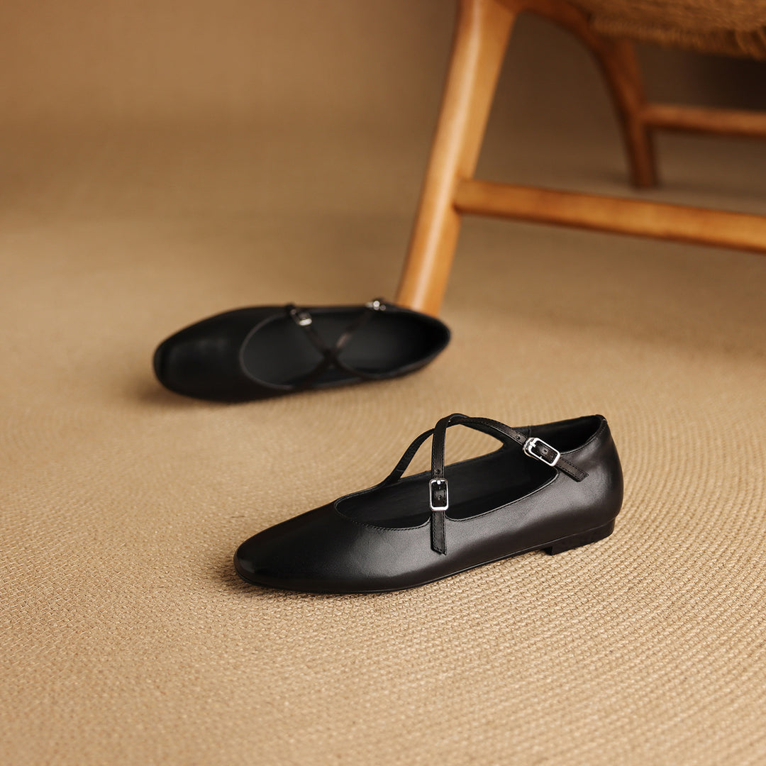 Avelin Genuine Leather Flats