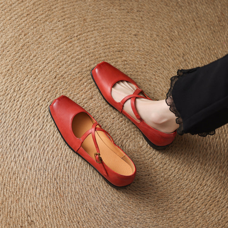 Fina Genuine Leather Flats