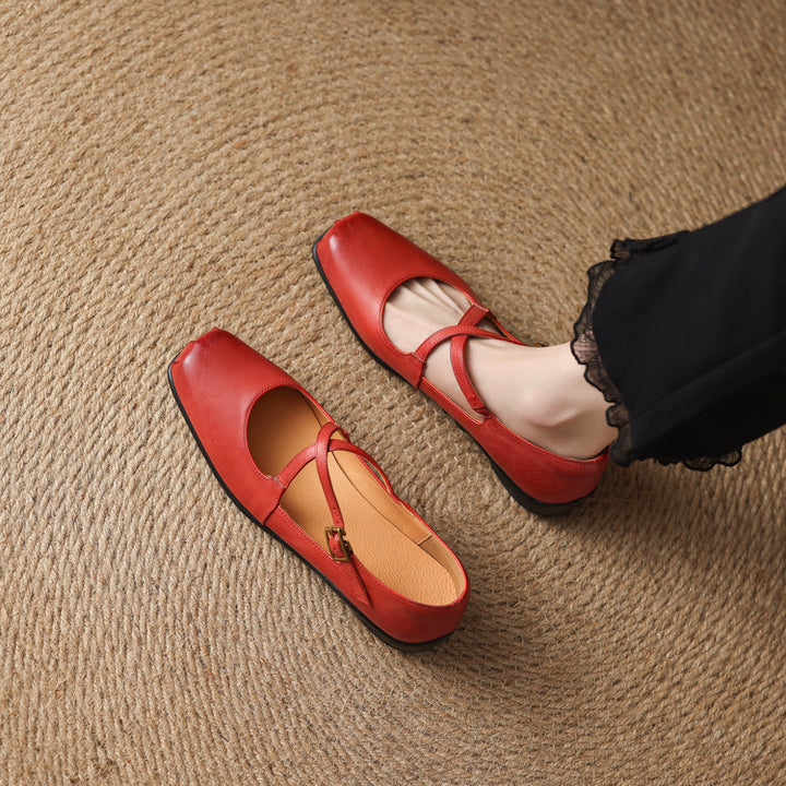 Fina Genuine Leather Flats