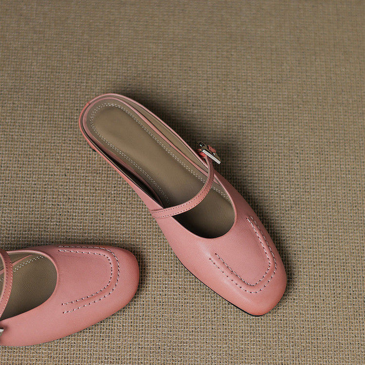 Elira Genuine Leather Mules