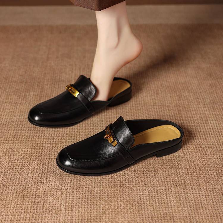Fiorella Genuine Leather Mules