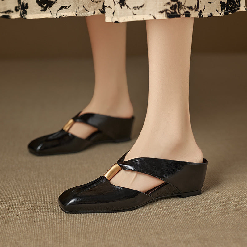 Almafi Genuine Leather Mules